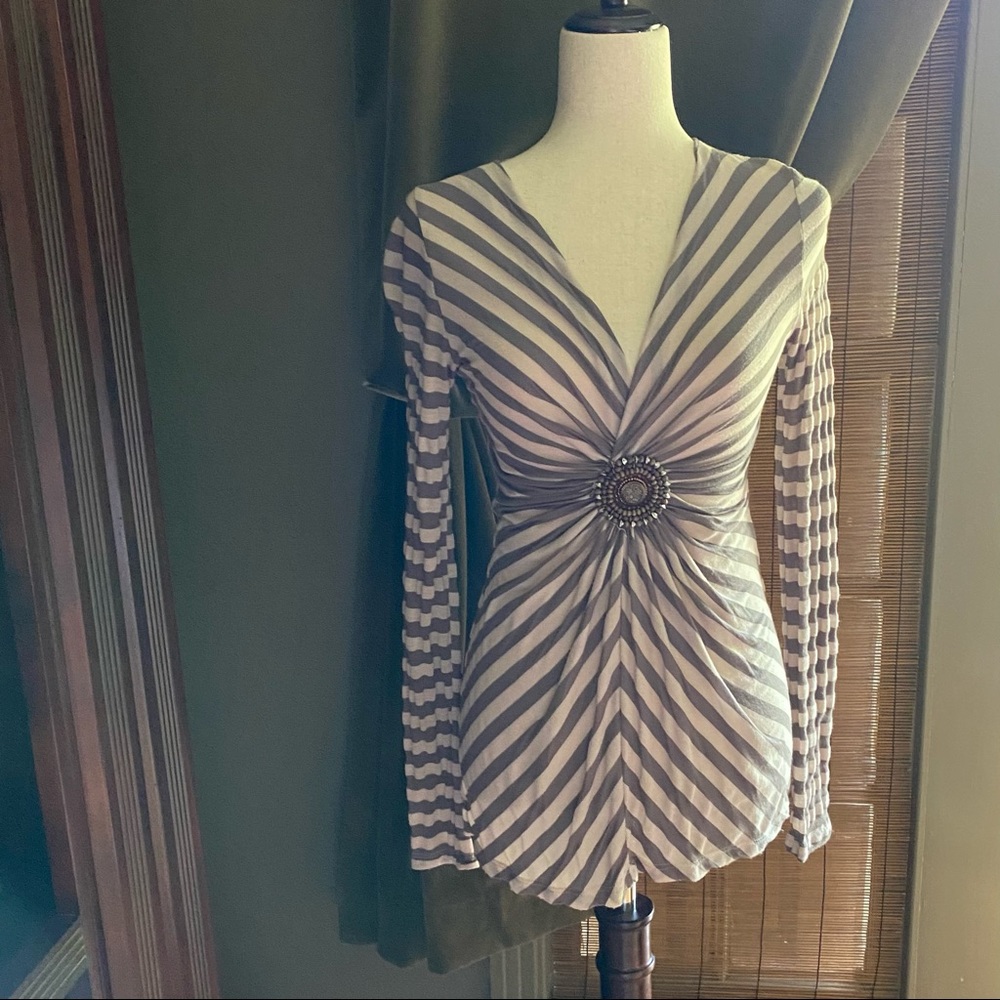 BKE Buckle Embellished Top